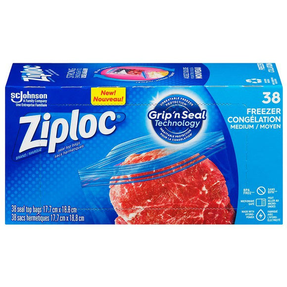 Ziploc Brand bags Freezer Medium Value Pck(38ct) - Brandco Direct Inc
