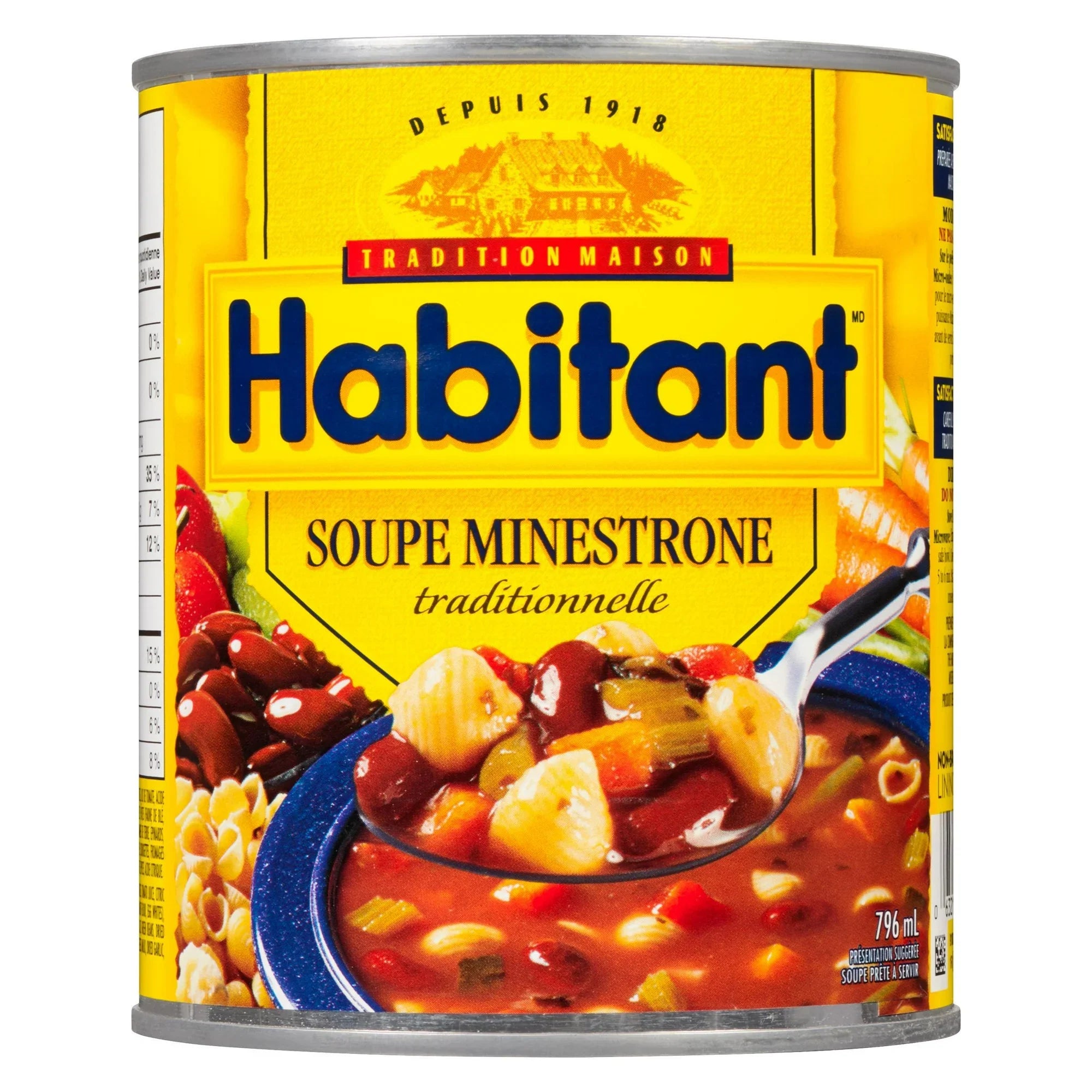 Habitant Traditional Minestrone Soup (796ml);T10xH5 - Brandco Direct Inc