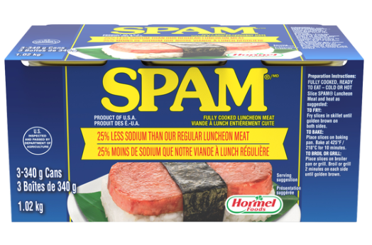 Spam Luncheon Meat Low Sodium 25% 3Pack (340g)