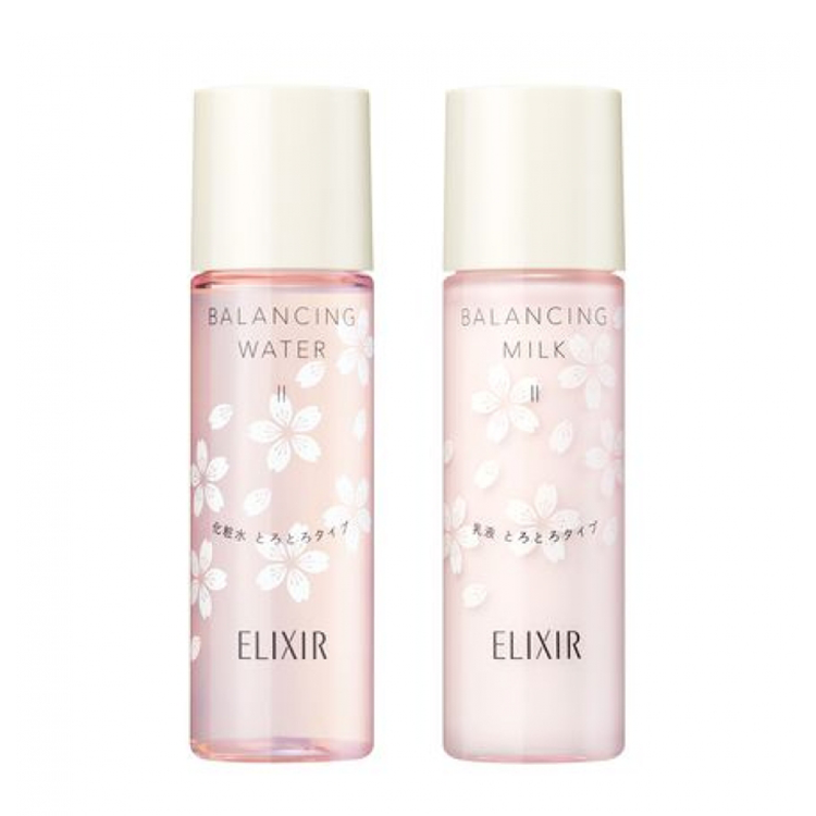 Coffret d'essai de lotions ELIXIR REFLET ELIXIR BALANCING SERIES Édition Sakura Édition limitée (30 ml + 30 ml)