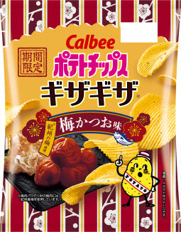 Calbee Potato Chips Gizagiza Ume & Bonito (58g)