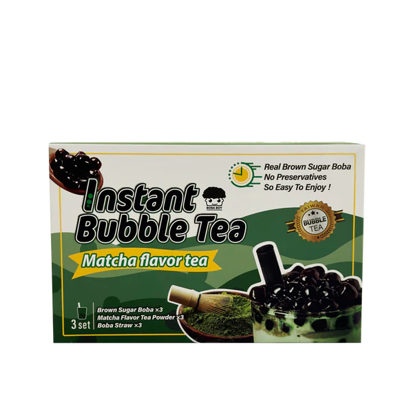 Instant Bubble Tea Matcha Flavor (3 Set)