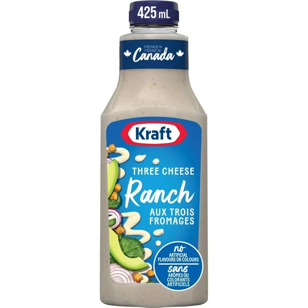 Kraft Dressing Three Cheese Ranch (425ml)