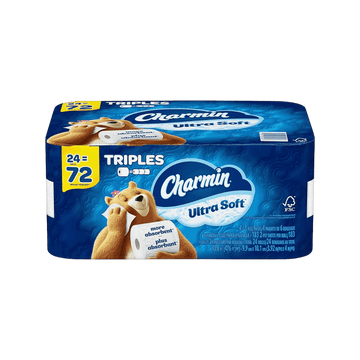 Charmin Ultra Soft Toilet Paper 2Ply 24TR=72R(183S) - Brandco Direct Inc