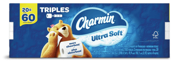 Charmin Ultra Soft Toilet Paper 2Ply 20TR=60R(183S) - Brandco Direct Inc