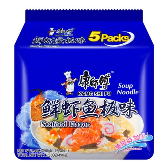 Kang Shi Fu shrimp and fish noodles (5 bags) 98g*5 - Brandco Direct Inc
