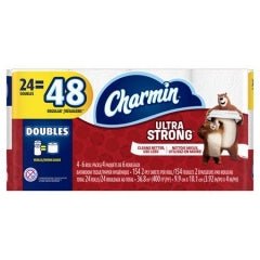 Charmin Ultra Strong Toilet Paper 24DR=48R - Brandco Direct Inc