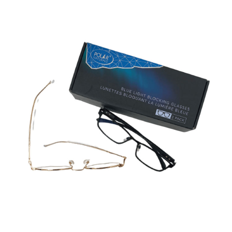 Blue light blocking glasses for men and women (two pairs) - Brandco Direct Inc