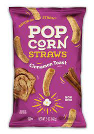 Candy Pop Cinnamon Toast Popcorn Straws (142g) - Brandco Direct Inc