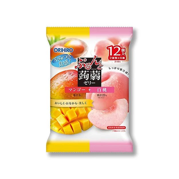 Orihiro Konjac Jelly Mango & White Peach (240g) - Brandco Direct Inc