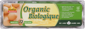 Gold Egg Organic Brown Eggs 12 pcs - Brandco Direct Inc