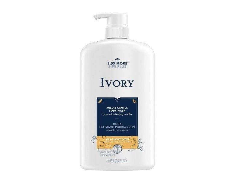 Ivory Mild & Gentle Bodywash Milk & Honey Scent (1.03L) - Brandco Direct Inc