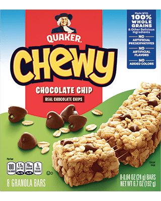 Quaker Chewy Chocolate Chip Bars - Brandco Direct Inc