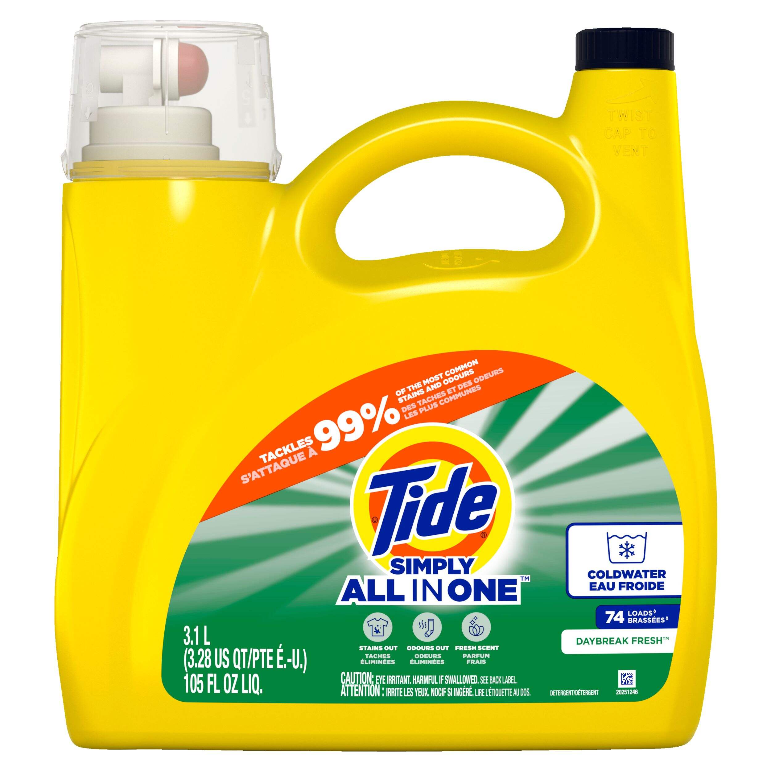 Tide LQD HE Simply 2 Flav 74 Ld HDRP (3.4L)