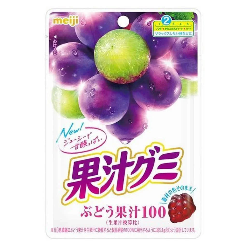 Meiji Fruit Juice Gummy Grape (54g)