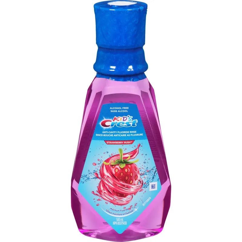 Crest Kid's Alcohol Free Strawberry Fluoride (500ml) - Brandco Direct Inc