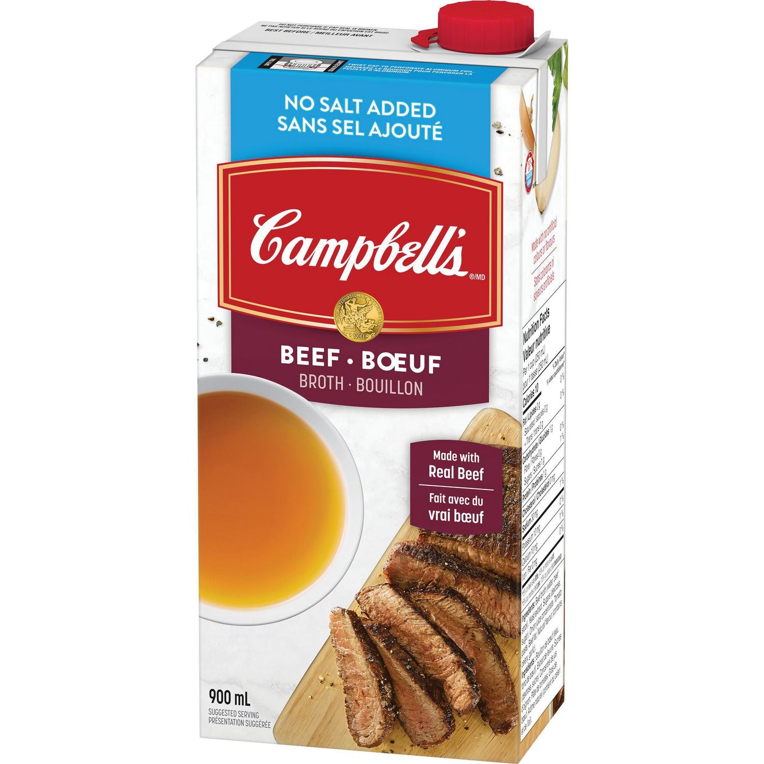 Bouillon de bœuf Campbell's sans sel (900 ml)