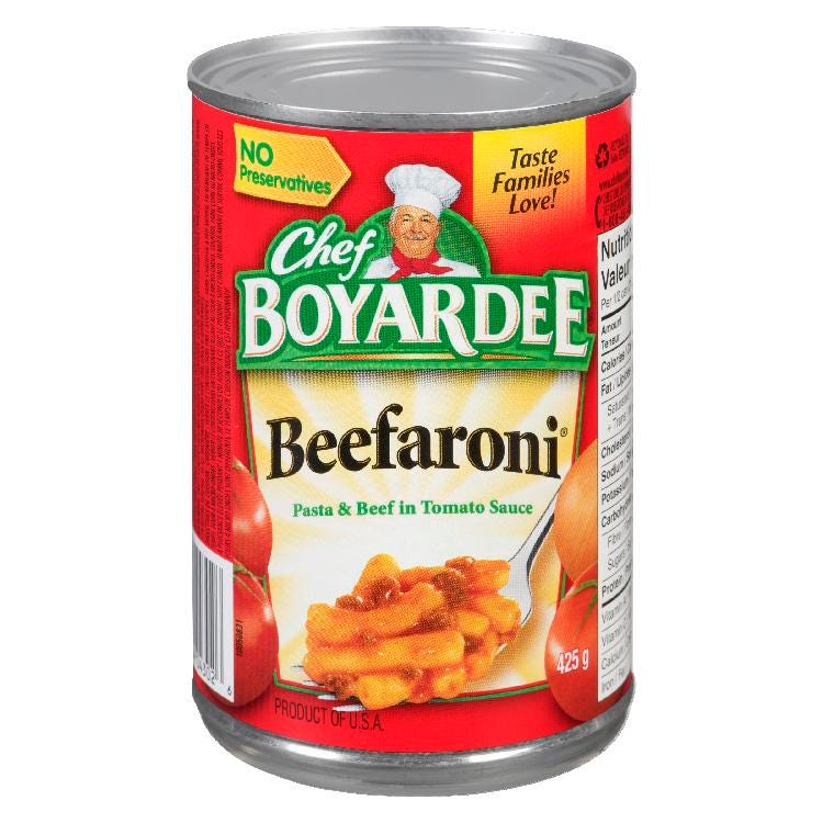 Pâtes en conserve Chef Boyardee Beefavioli (425g)