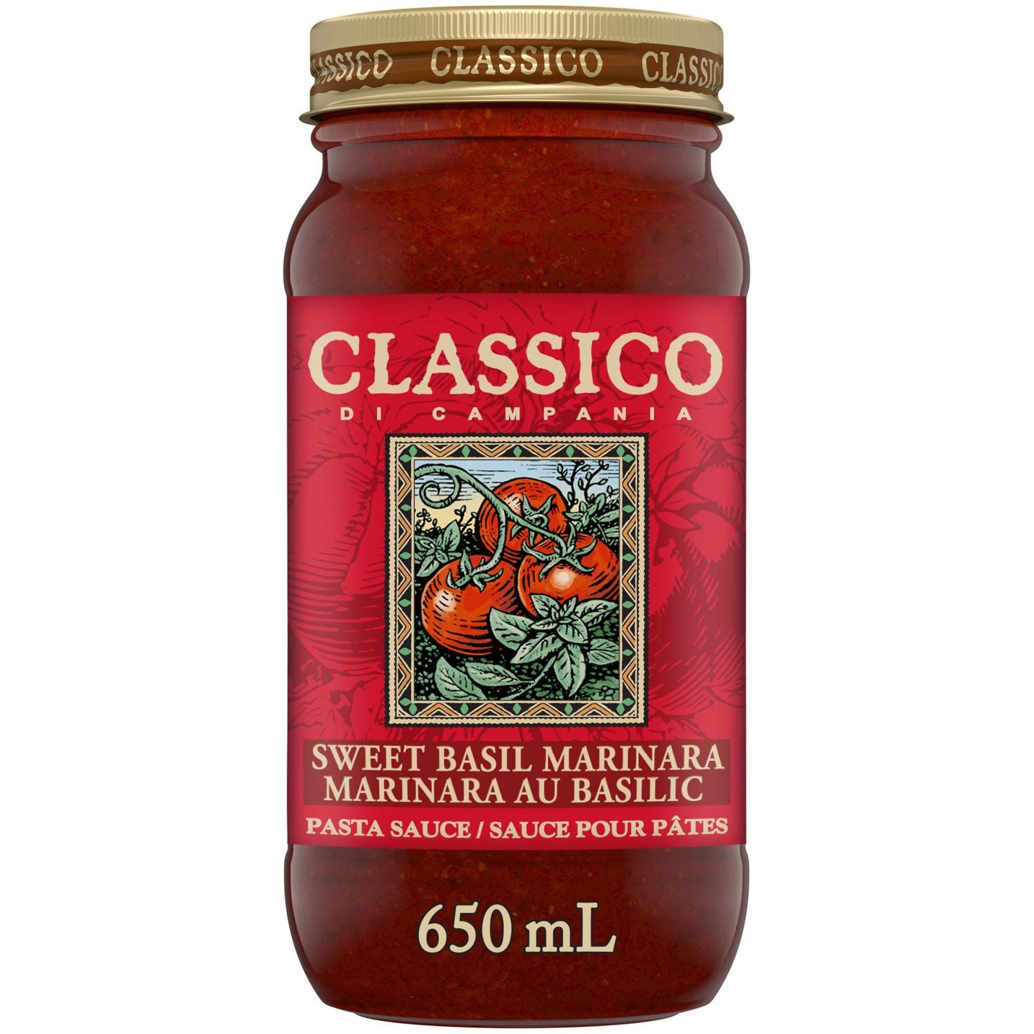 Marinara au basilic classique (650ml)