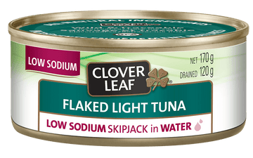 Clover Leaf Flaked Light Tuna Low Sodium In Water (170g)