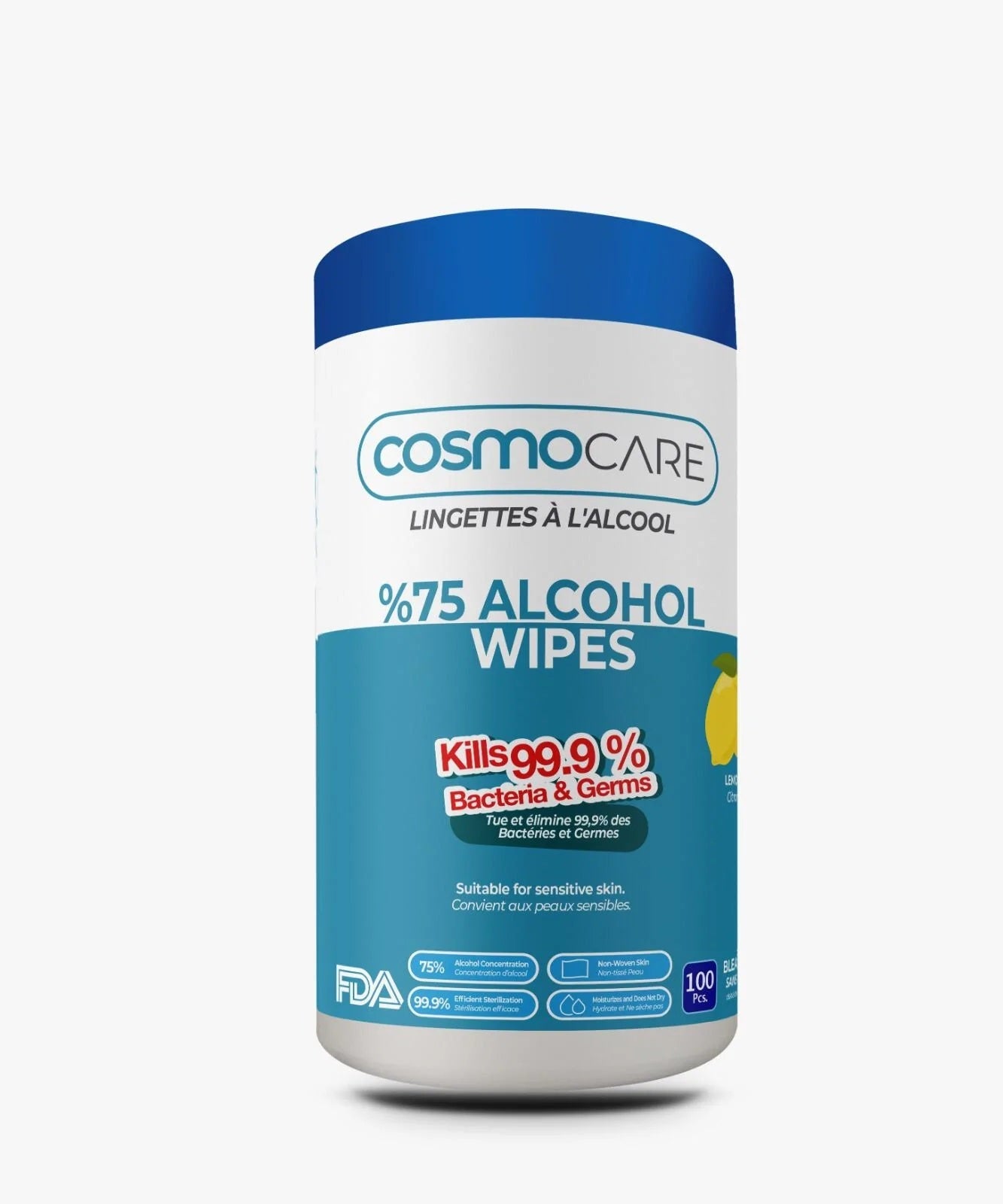 Cosmo Care 75% Alcohol Wipes (100s)