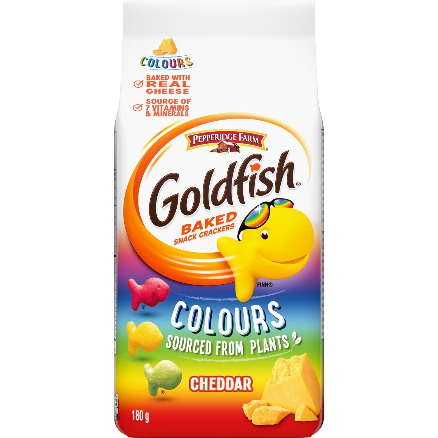 Goldfish Baked Snack Colours Cheddar (180g)