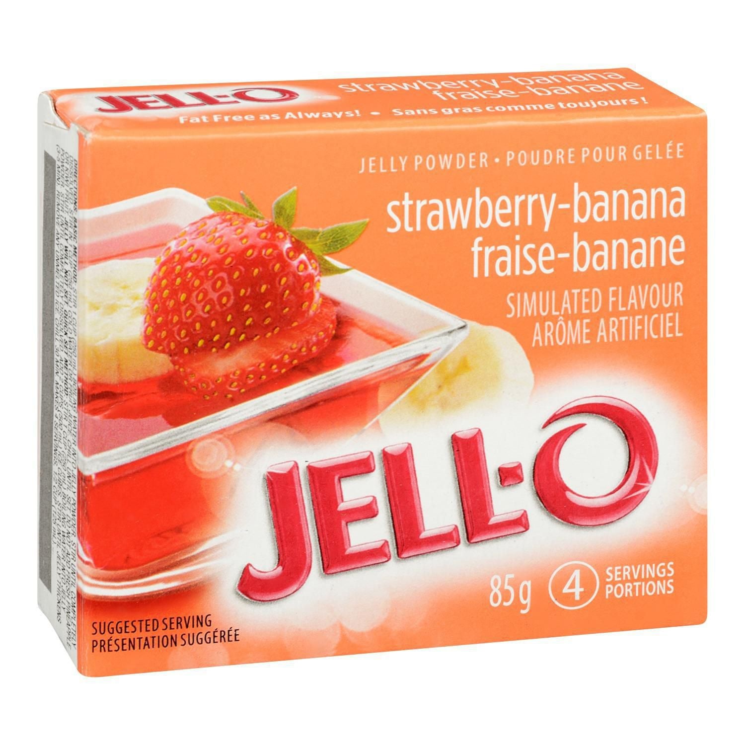 Poudre pour gelée Jello Fraise/Banane (85g)