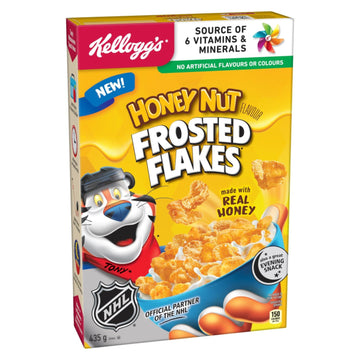 Céréales Frosted Flakes au miel et aux noix de Kellogg (435 g)