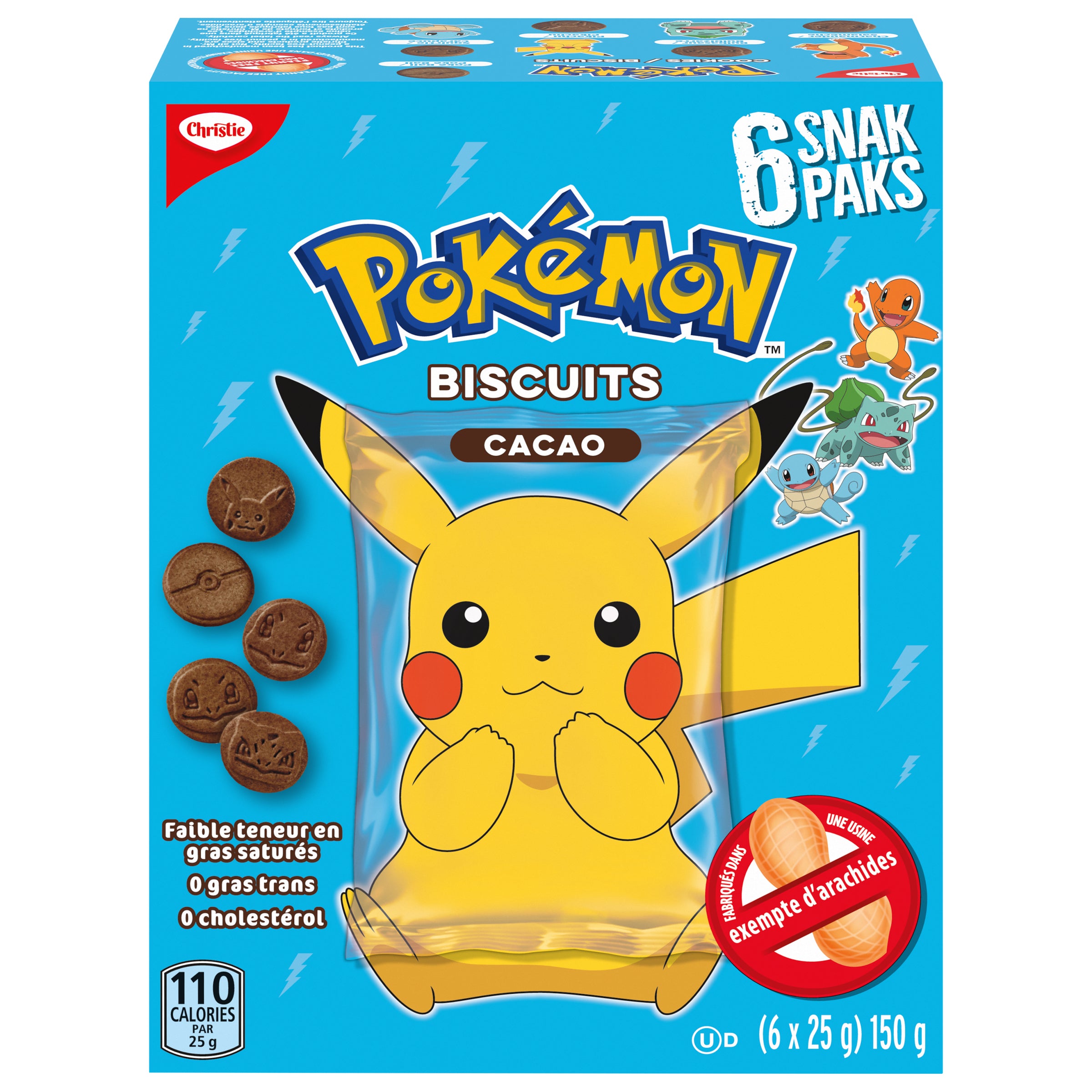 Christie Pokemon Honey 6 Snack Packs (150g)