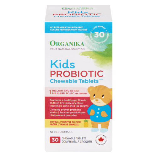 Organika Kids Chewabl Probiotic-Pineapple (30tabs)