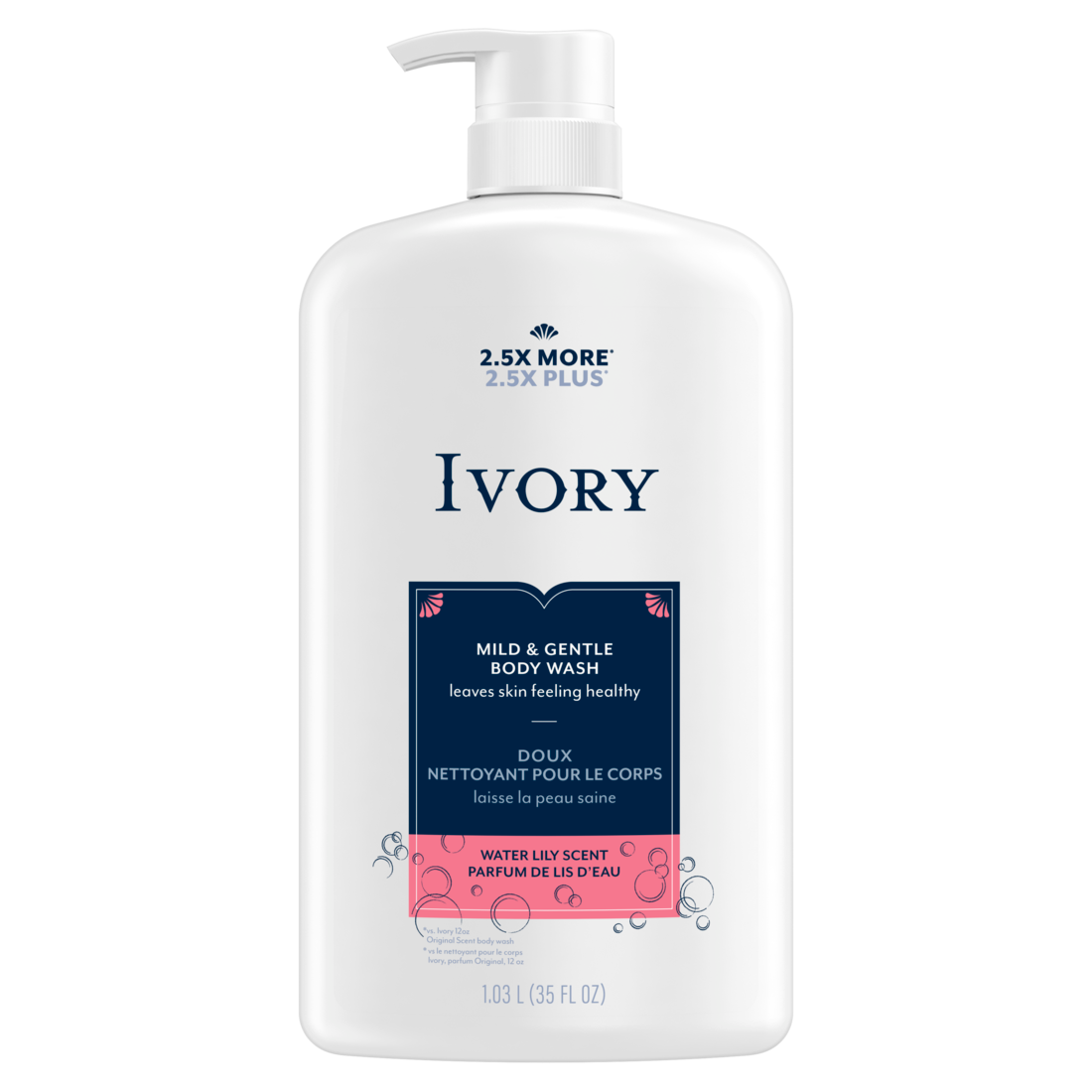 Ivory Mild & Gentle Bodywash Water Lily (1.03L)