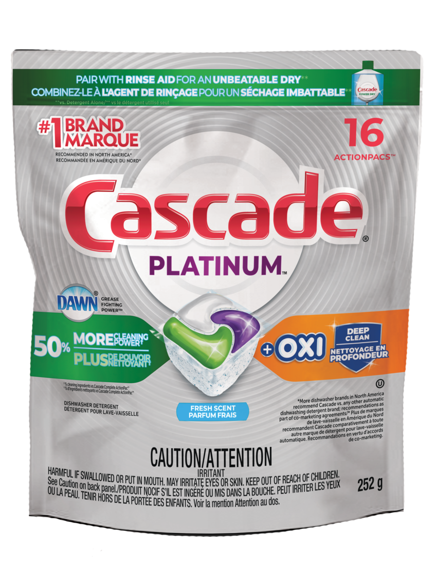 Cascade Dishwasher Detergent Oxi Fresh 16CT (252g)