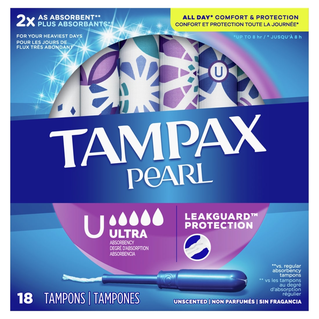 Tampax Pearl Ultra Unscented Tampons (18's)