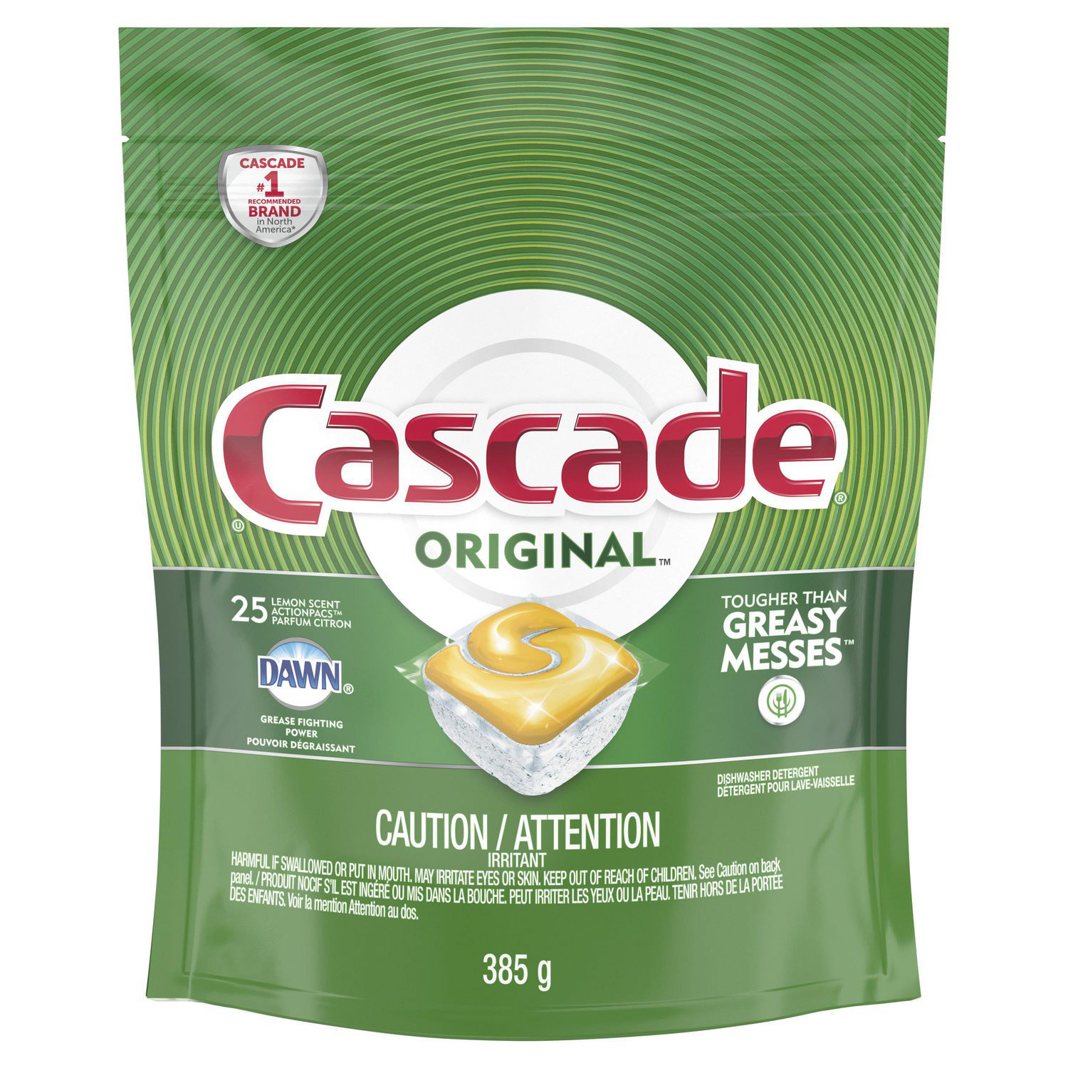 Cascade All Purpose Detergent Lemon Scent 25ct (385g)