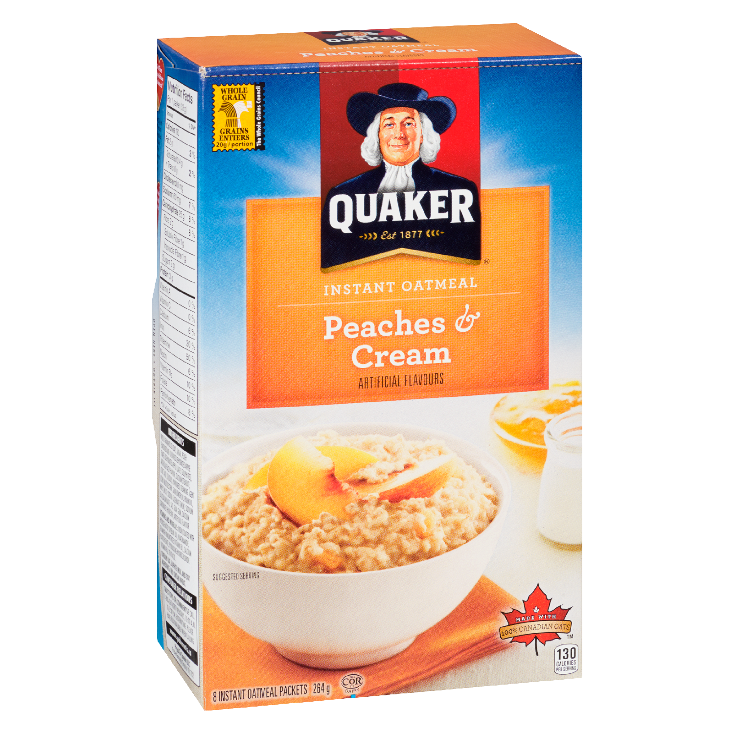 Quaker Instant Oatmeal Peaches&Cream(240g)