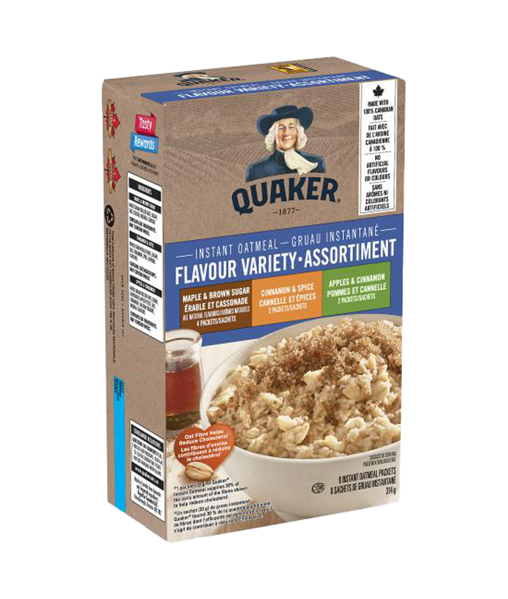 Quaker Instant Oatmeal Variety Pack 3 Flavor (314g)