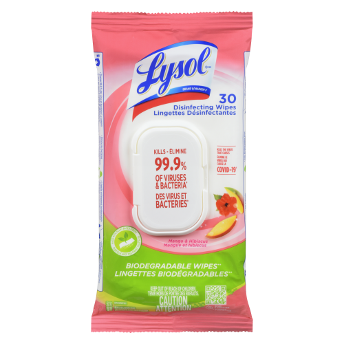 Lysol Disinfecting Wipes Mango & Hibiscus  (30 ct)