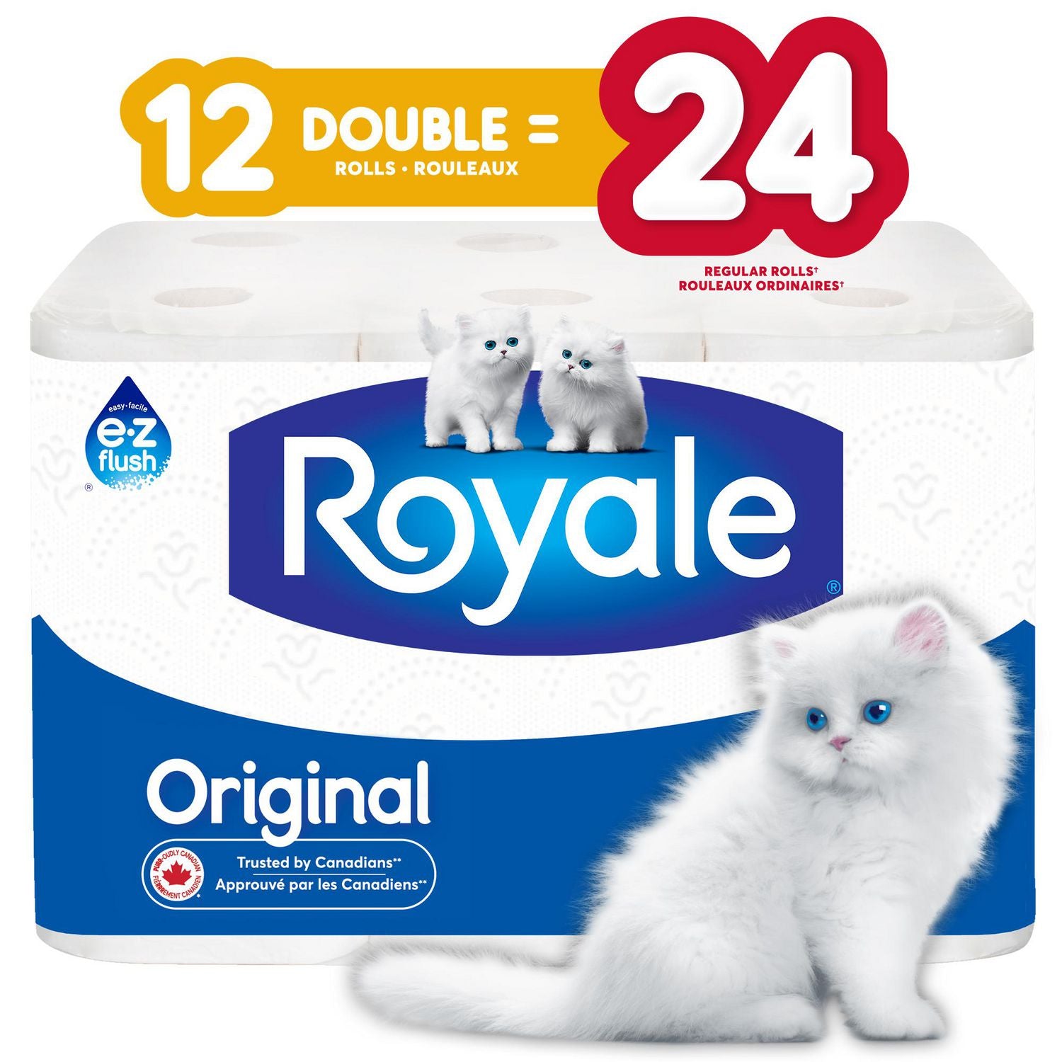 Papier hygiénique Royale 12DR=24R 2 plis 242S (12 rouleaux)