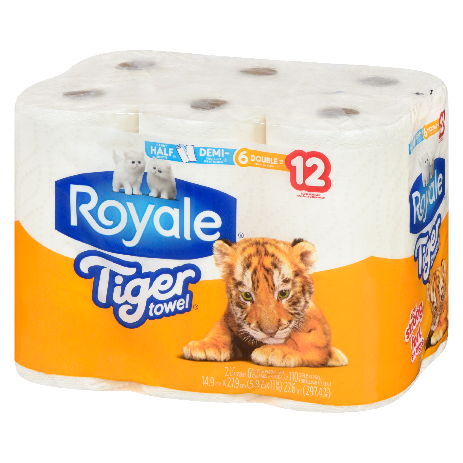 Essuie-tout Royale Tiger 6DR=12R 2Pl HS 110S (6 rouleaux)