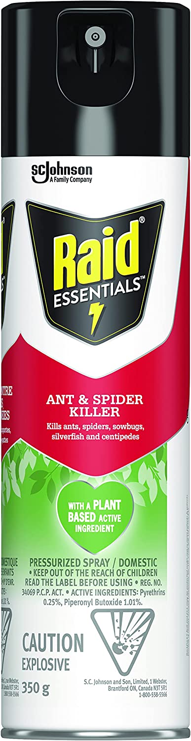 Tueur d'insectes anti-fourmis et araignées Raid Essentials (350 g ...