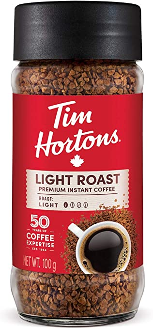 Café instantané de qualité supérieure Tim Hortons à torréfaction légère (100 g)