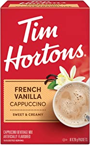 Paquet de cappuccino doux et crémeux à la vanille française de Tim Hortons (8 x 28 g)