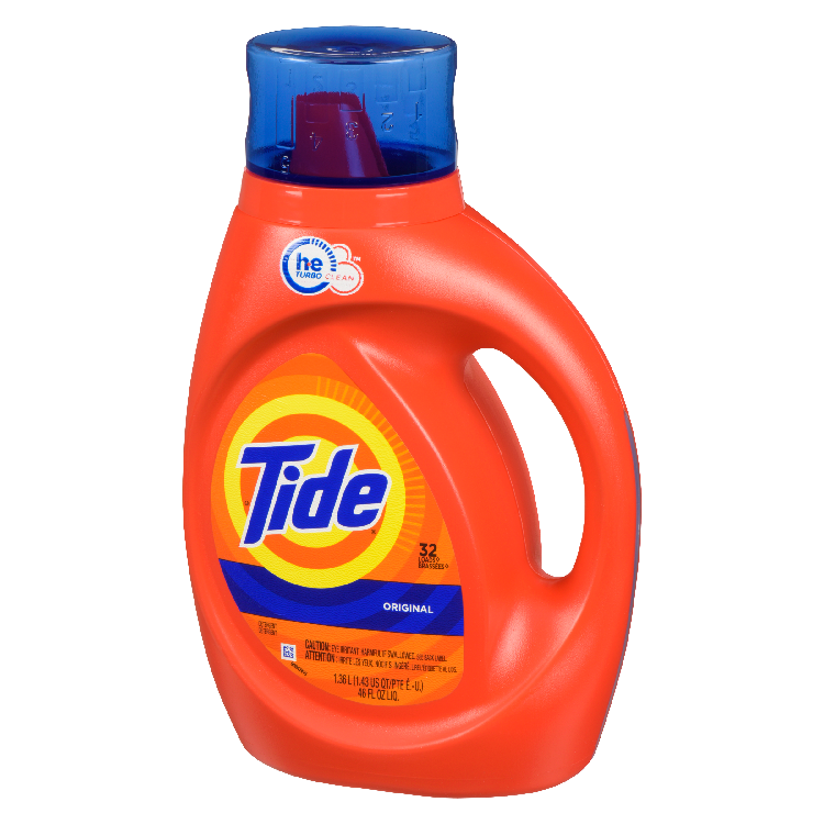 Détergent à lessive liquide Tide 2X Original 32 brassées (1,36 L)