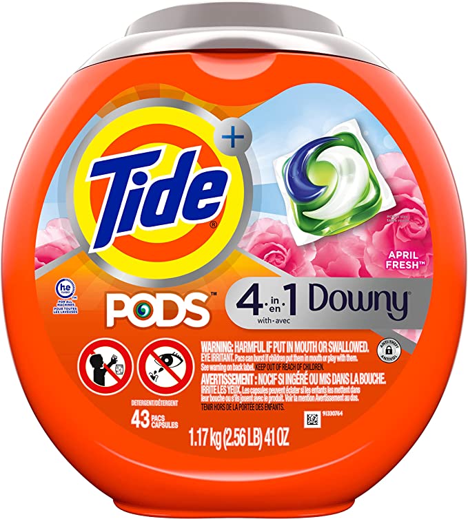 Détergent Tide Pods Downy April Frsh 4 en 1 43 unités (1,17 kg)