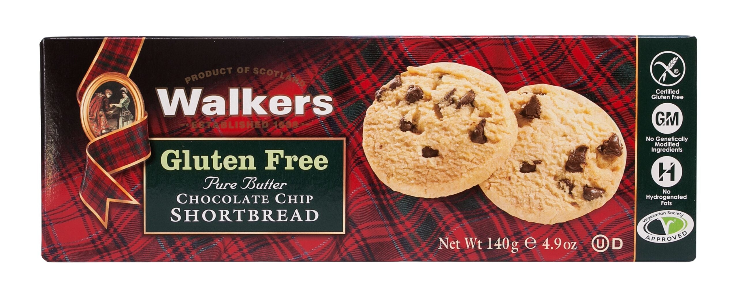 Walker's Butter Shortbread Chocolatechip Gluten Free(140g)