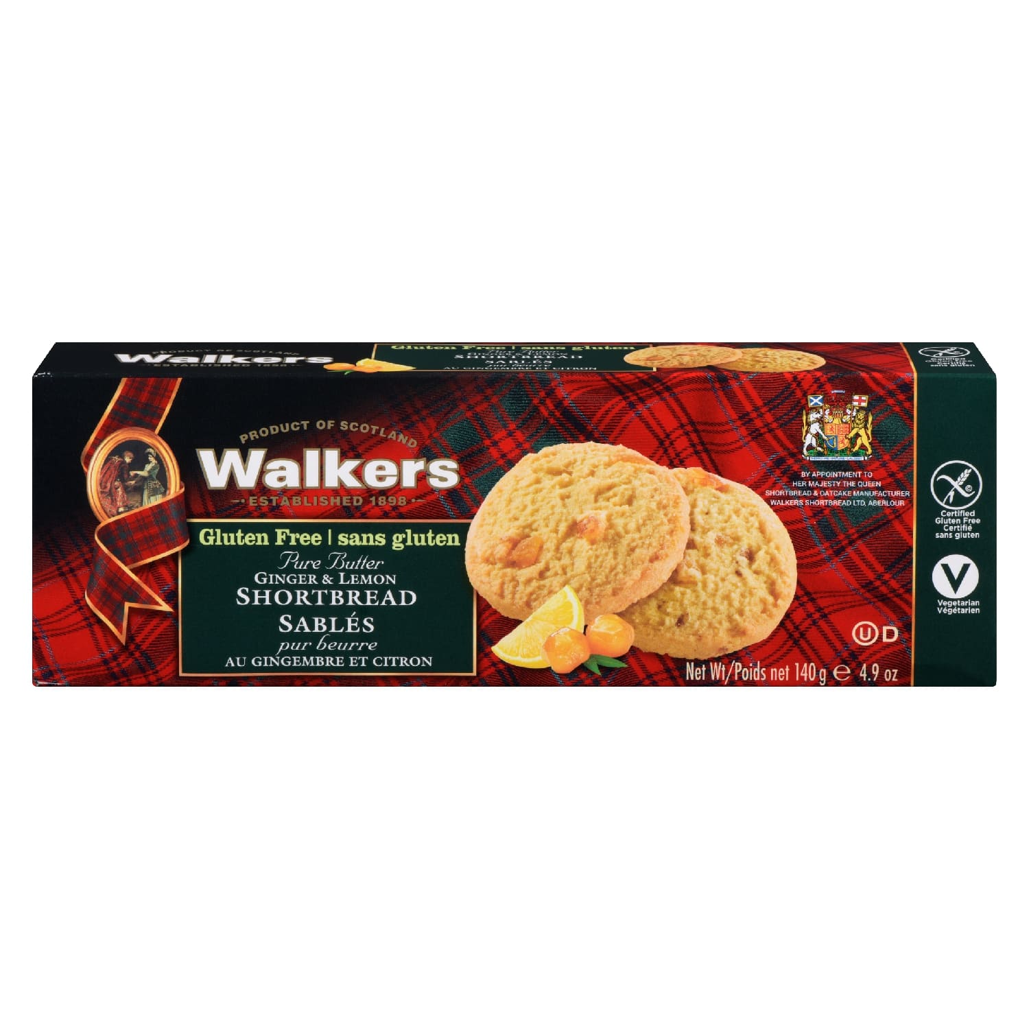 Walker's Butter Shortbread Ginger&Lemon (140g)