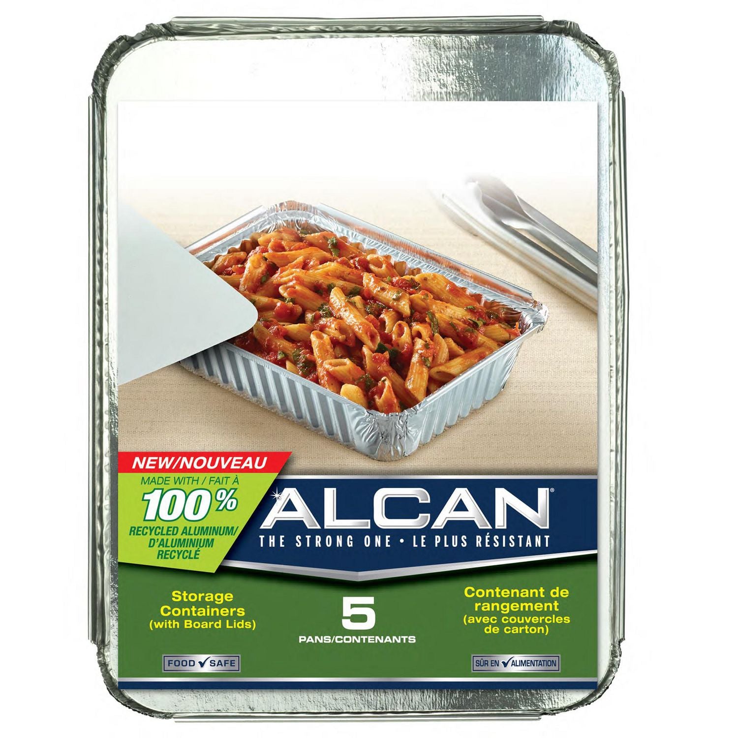 Bac de rangement en aluminium Alcan 8"x 5"x2" (5PK)