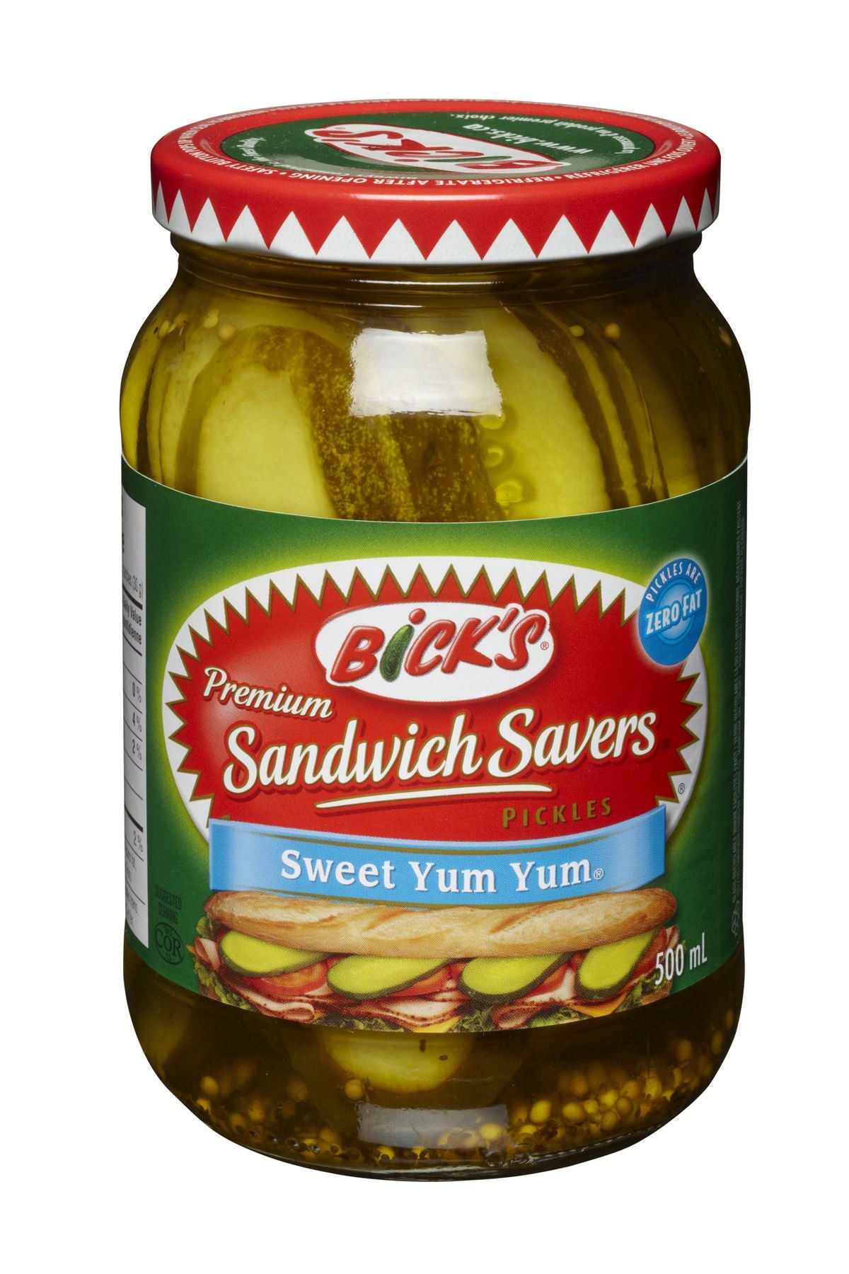 Bicks Sandwich Savers Pkls Sweet Yum Yum（500毫升）