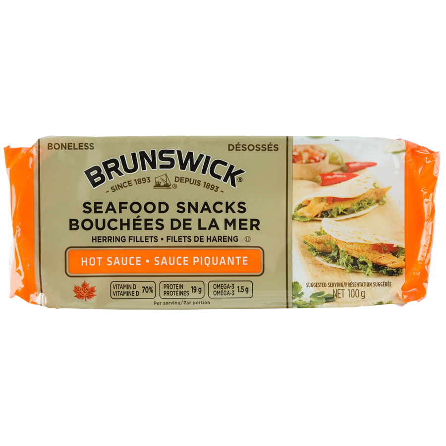 Brunswick Seafood Snacks In Hot Sauce (100g)