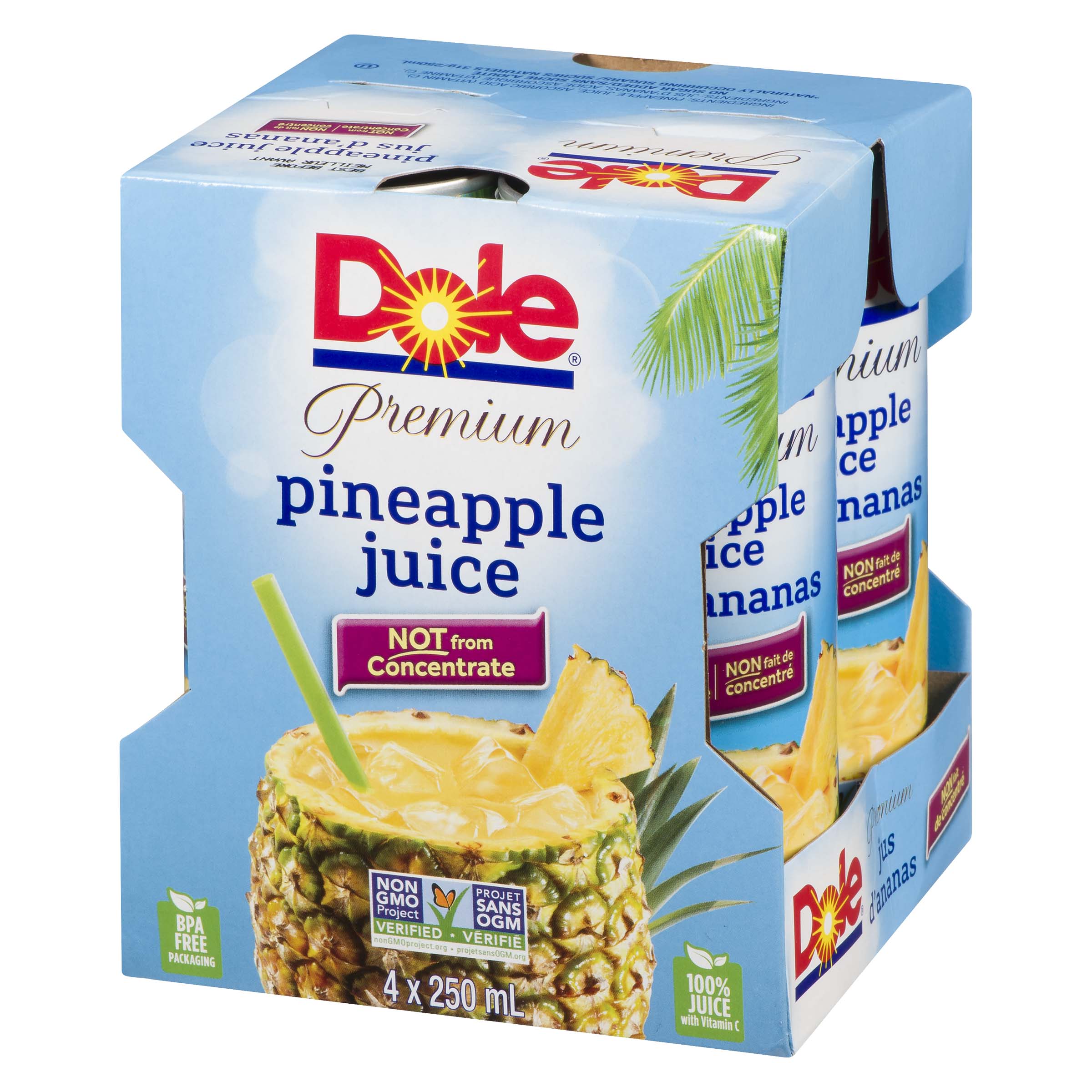 Jus d'ananas en conserve Dole (4x250ml)